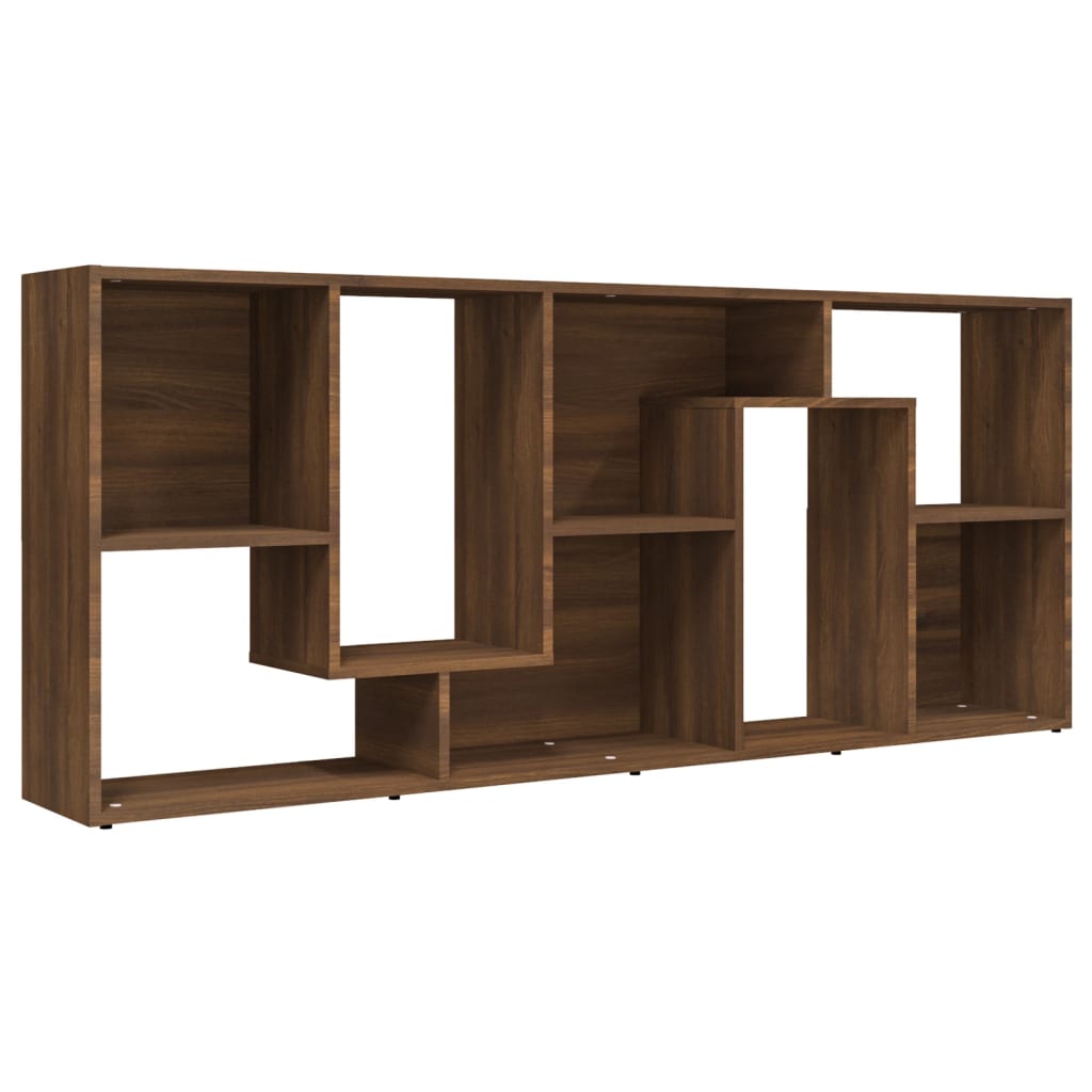 vidaXL Boekenkast 67x24x161 cm bewerkt hout bruin eikenkleur