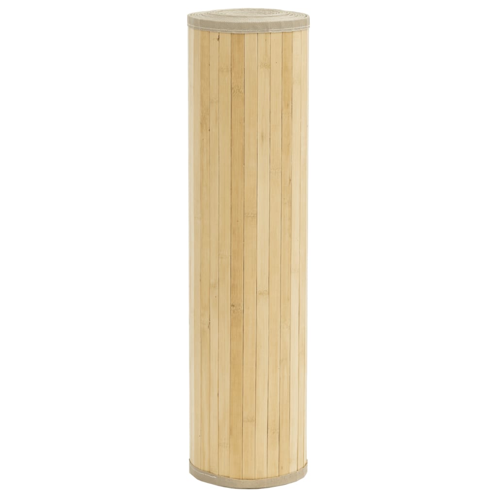 vidaXL Vloerkleed rechthoekig 80x300 cm bamboe lichtnaturel