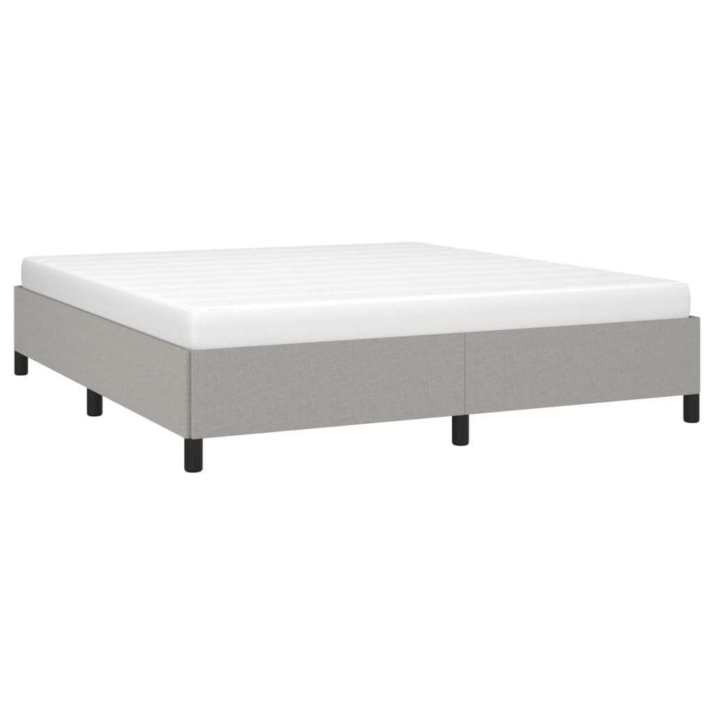 vidaXL Bedframe zonder matras stof lichtgrijs 180x200 cm