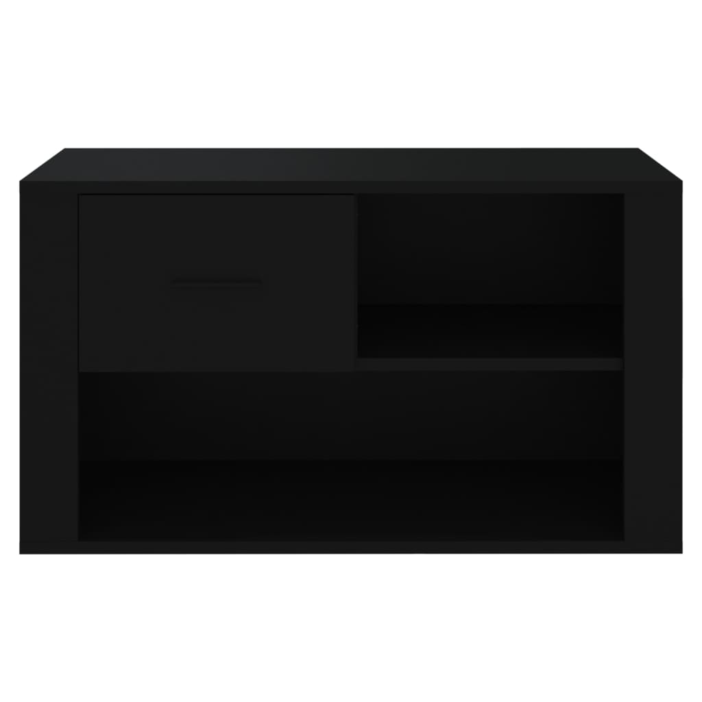 vidaXL Schoenenkast 80x35x45 cm bewerkt hout zwart