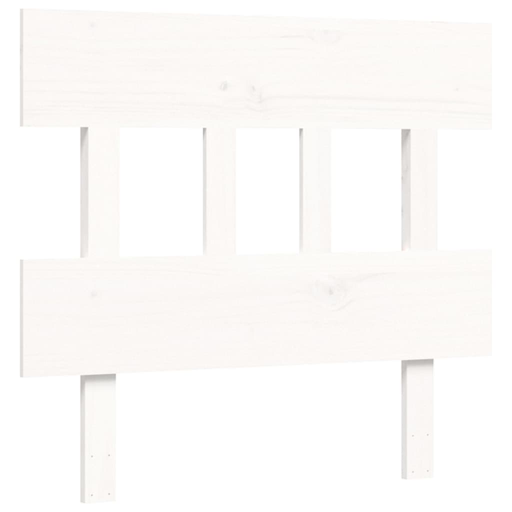 vidaXL Seniorenbed met hoofdbord massief hout wit 100x200 cm