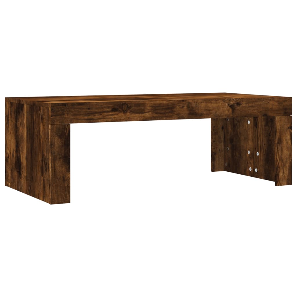 vidaXL Salontafel 102x50x36 cm bewerkt hout gerookt eikenkleurig