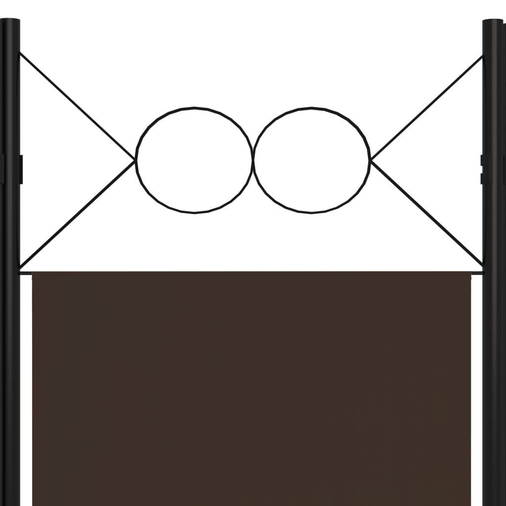 vidaXL Kamerscherm met 5 panelen 200x180 cm bruin