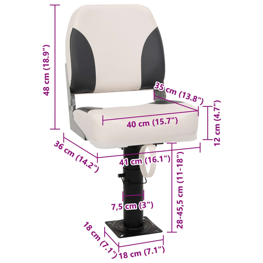 vidaXL 4-delige Bootstoelenset inklapbaar met lage rugleuning