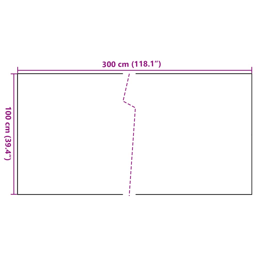 vidaXL Balkonscherm 300x100 cm poly rattan antracietkleurig