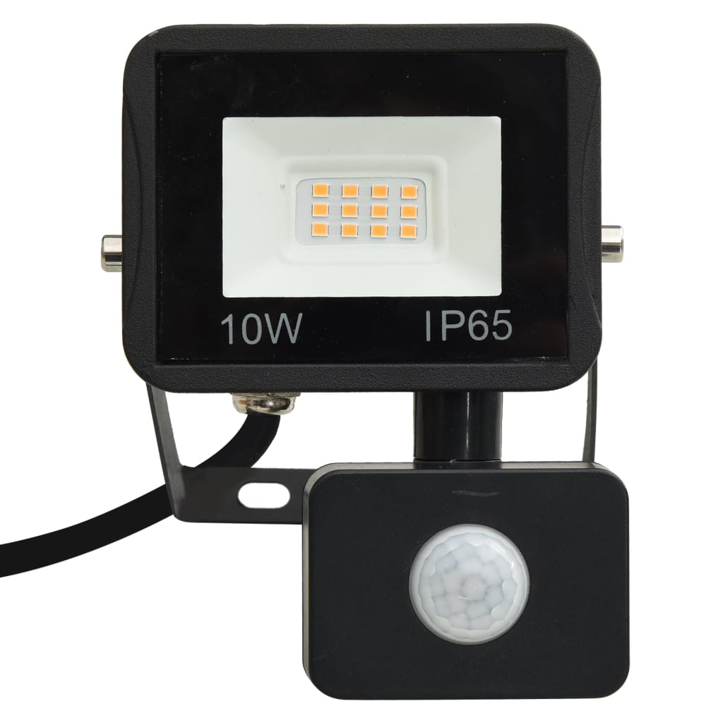 vidaXL Spotlight met sensor LED 10 W warmwit