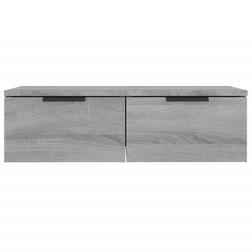 vidaXL Wandkasten 2 st 68x30x20 cm bewerkt hout grijs sonoma eiken