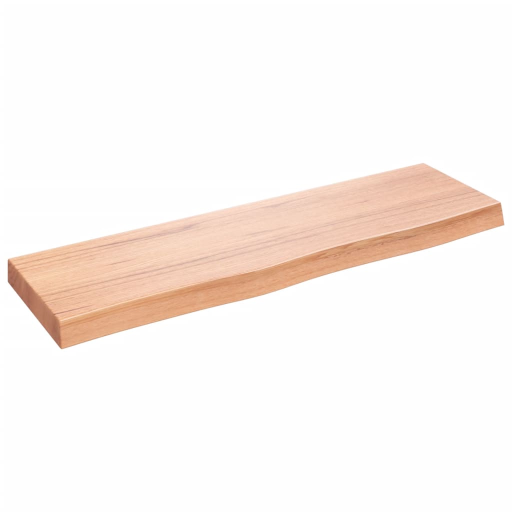 vidaXL Wandschap 100x30x(2-6)cm behandeld massief eikenhout lichtbruin