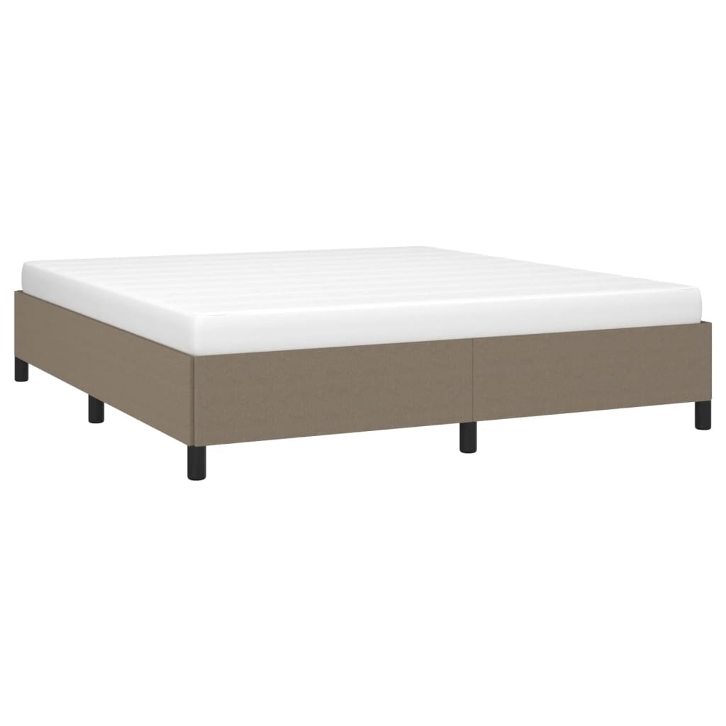 vidaXL Bedframe zonder matras stof taupe 180x200 cm