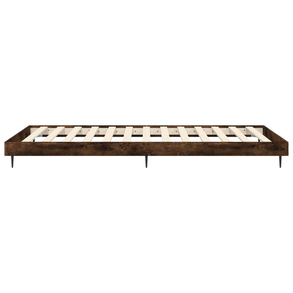 vidaXL Bedframe zonder matras hout gerookt eikenkleurig 90x200 cm