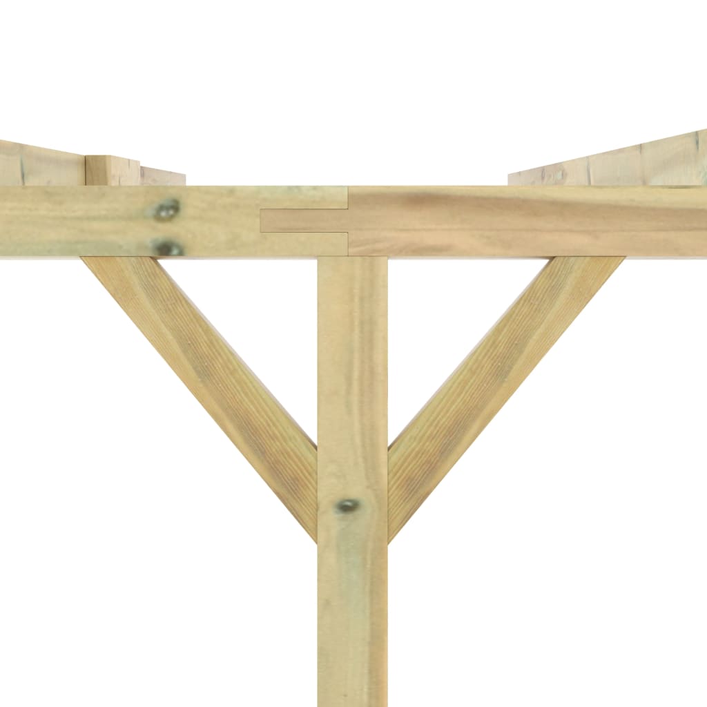 vidaXL Pergola aanleunmodel 4x3x2,1 m hout