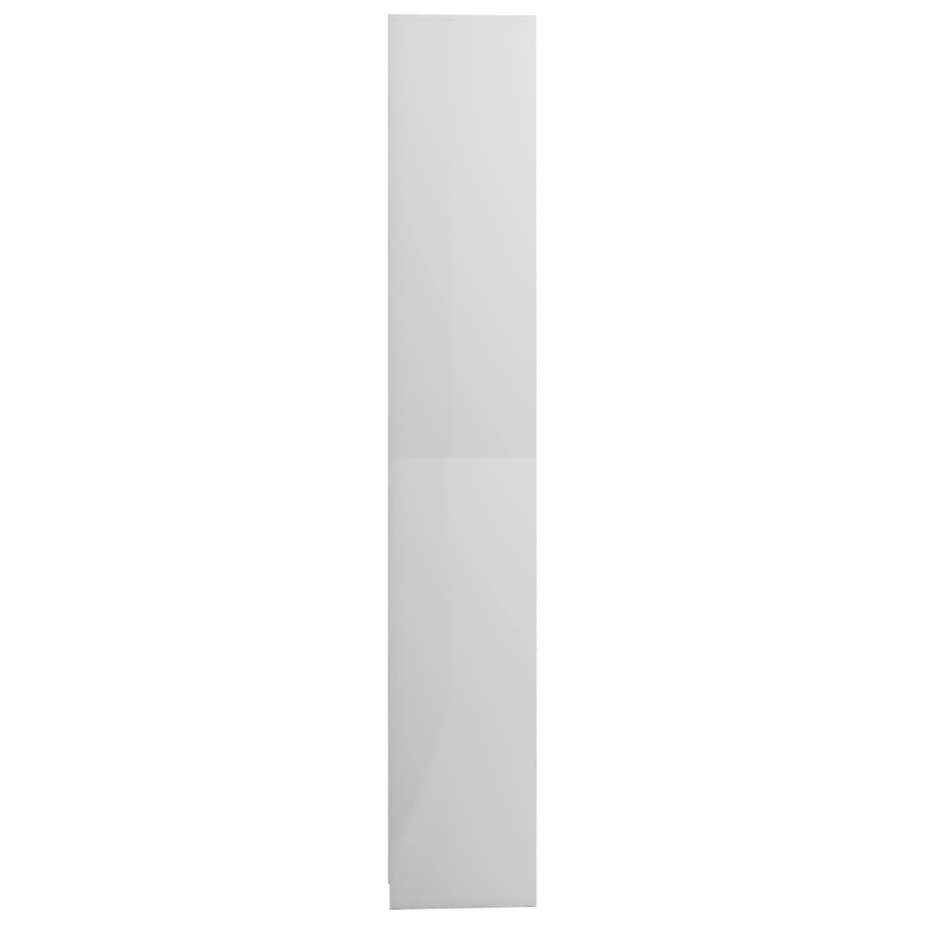 vidaXL Badkamerkast 30x30x183,5 cm spaanplaat hoogglans wit