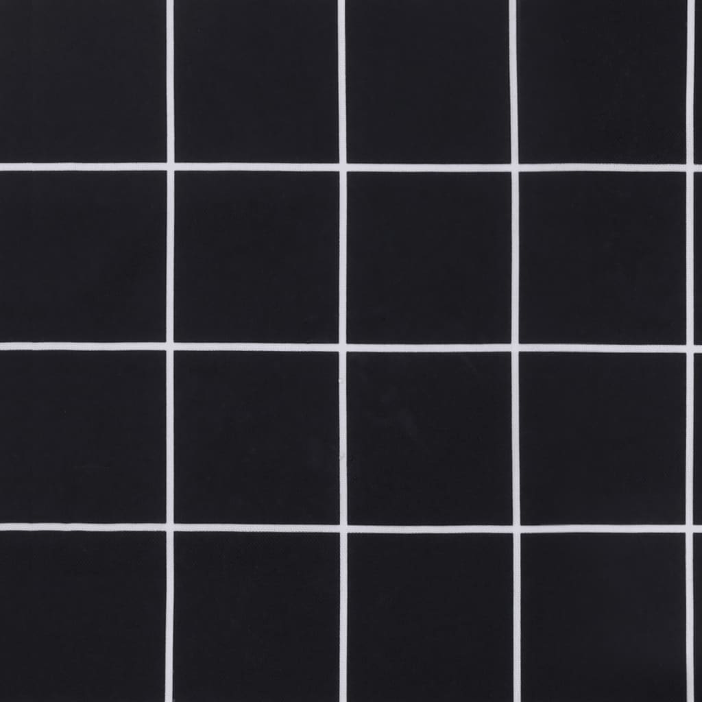vidaXL Tuinbankkussens 2 st ruitpatroon 100x50x7 cm stof zwart