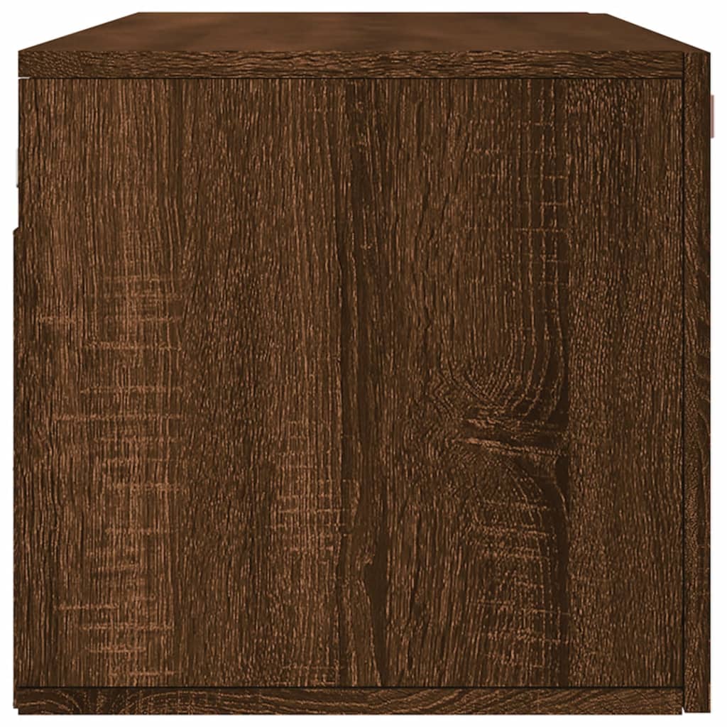 vidaXL Wandkast 100x36,5x35 cm bewerkt hout bruin eikenkleur