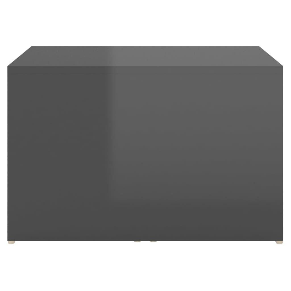 vidaXL 3-delige Salontafelset 60x60x38 cm hoogglans grijs
