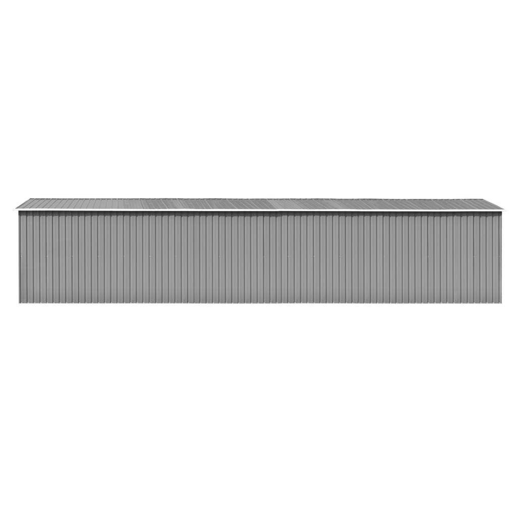vidaXL Tuinschuur 257x990x181 cm gegalvaniseerd staal grijs