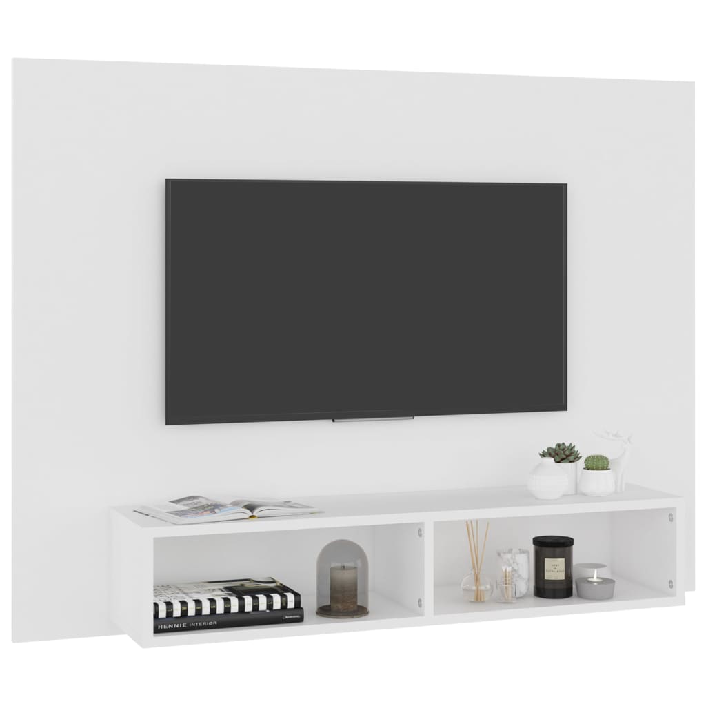 vidaXL Tv-wandmeubel 120x23,5x90 cm bewerkt hout wit