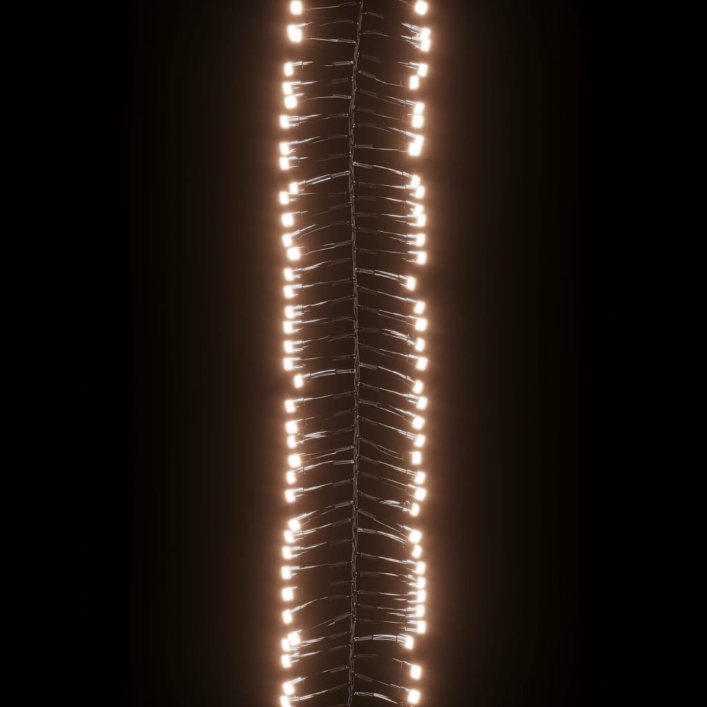 vidaXL Lichtslinger cluster met 1000 LED's warmwit 11 m PVC