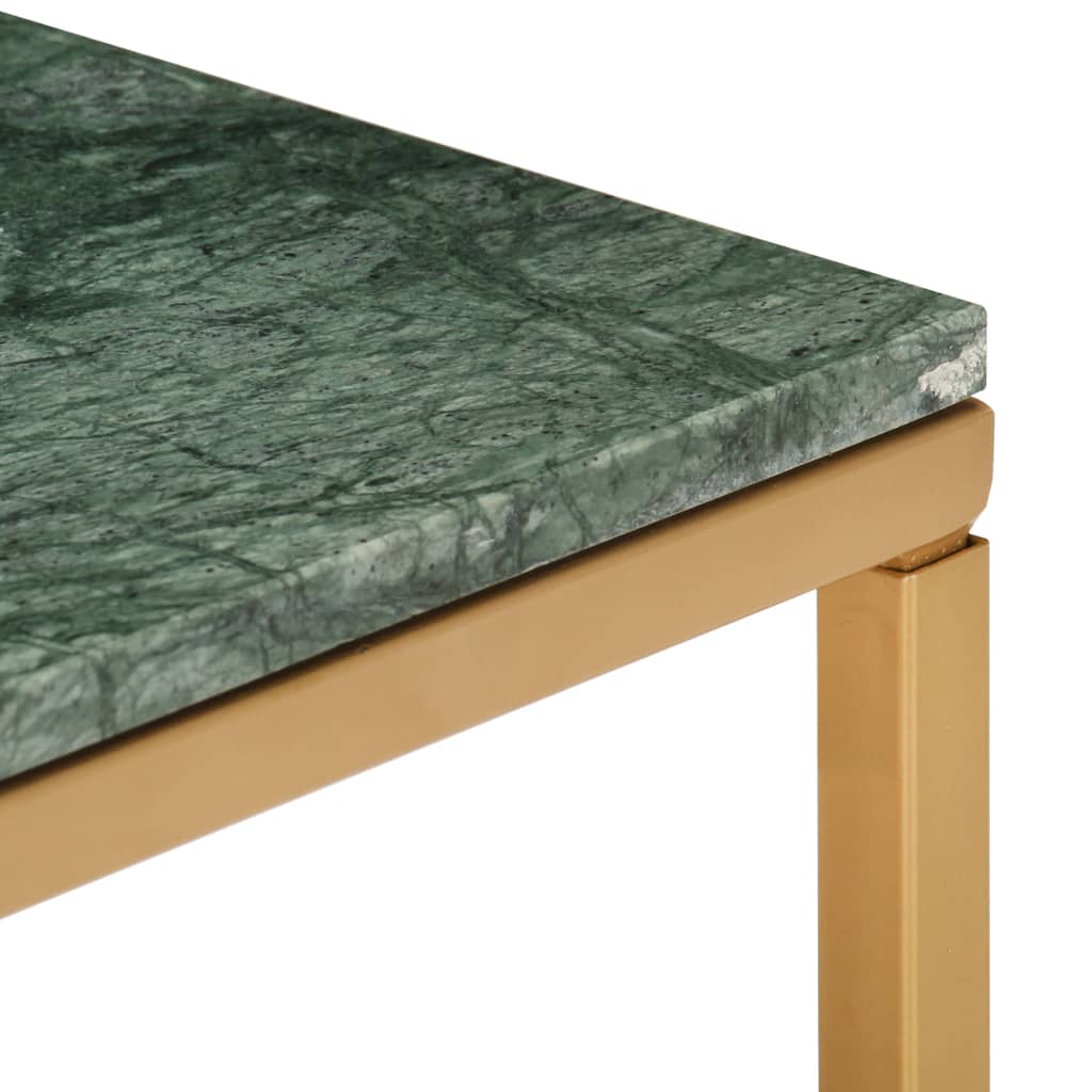 vidaXL Salontafel 40x40x35 cm echt steen met marmeren textuur groen