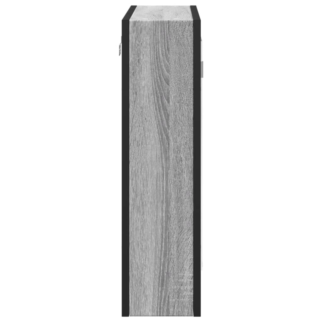 vidaXL Badkamerspiegelkast 60x16x60 cm bewerkt hout grijs sonoma eiken