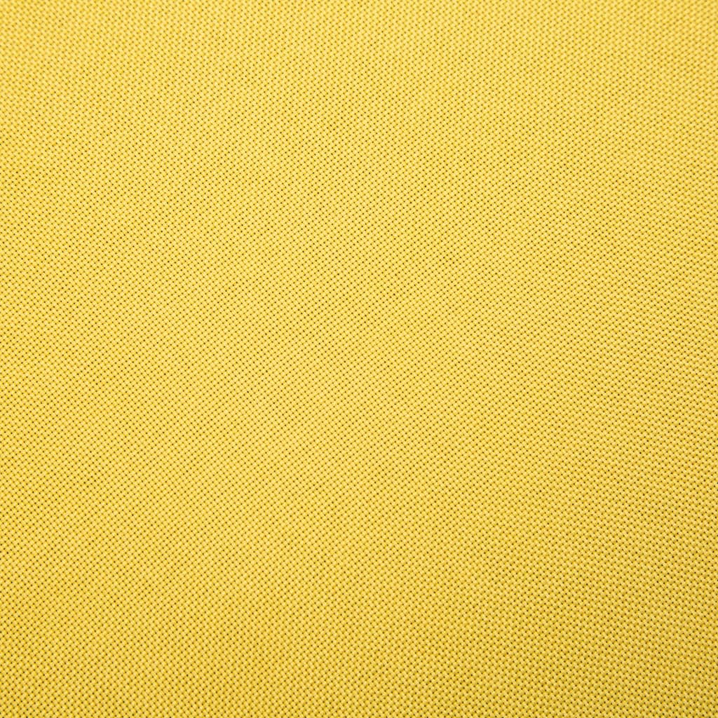 vidaXL Bankstel voor 3 personen stof geel 2-delig