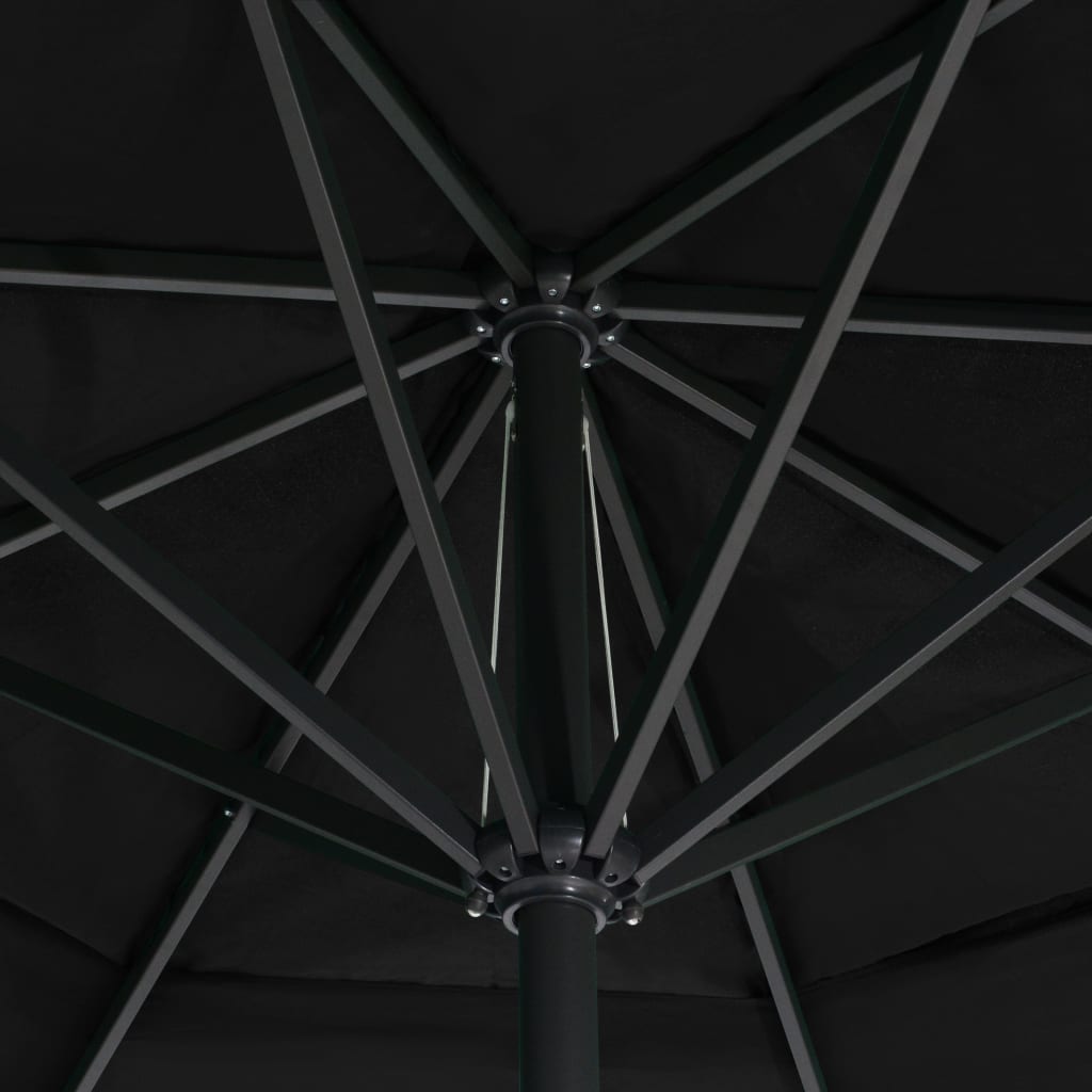 vidaXL Parasol met aluminium paal 500 cm zwart