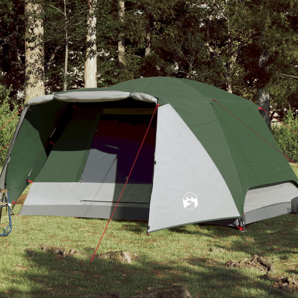 vidaXL Tent met luifel 4-persoons waterdicht groen