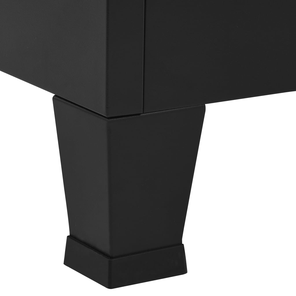 vidaXL Opbergkast industrieel 90x40x100 cm staal zwart