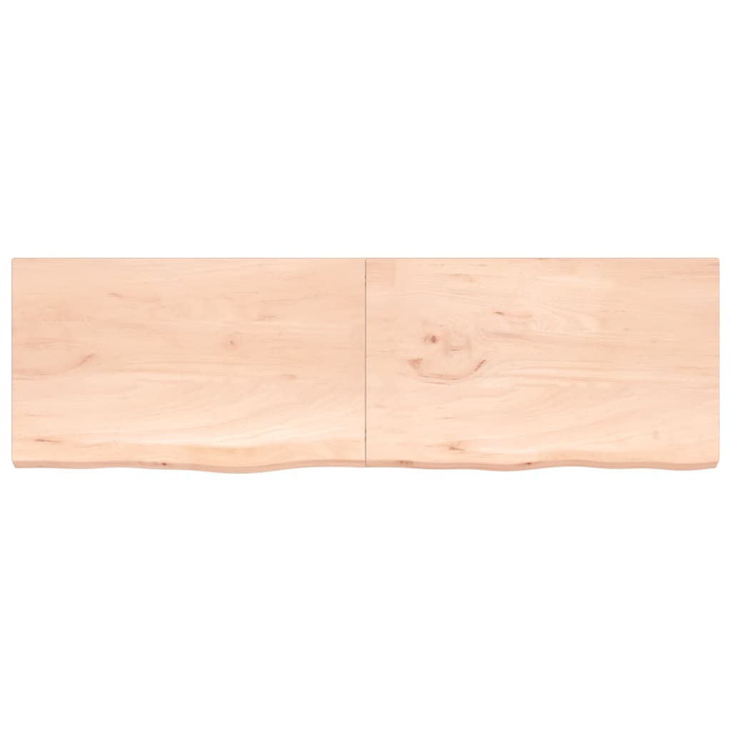 vidaXL Wastafelblad 200x60x(2-4) cm onbehandeld massief hout