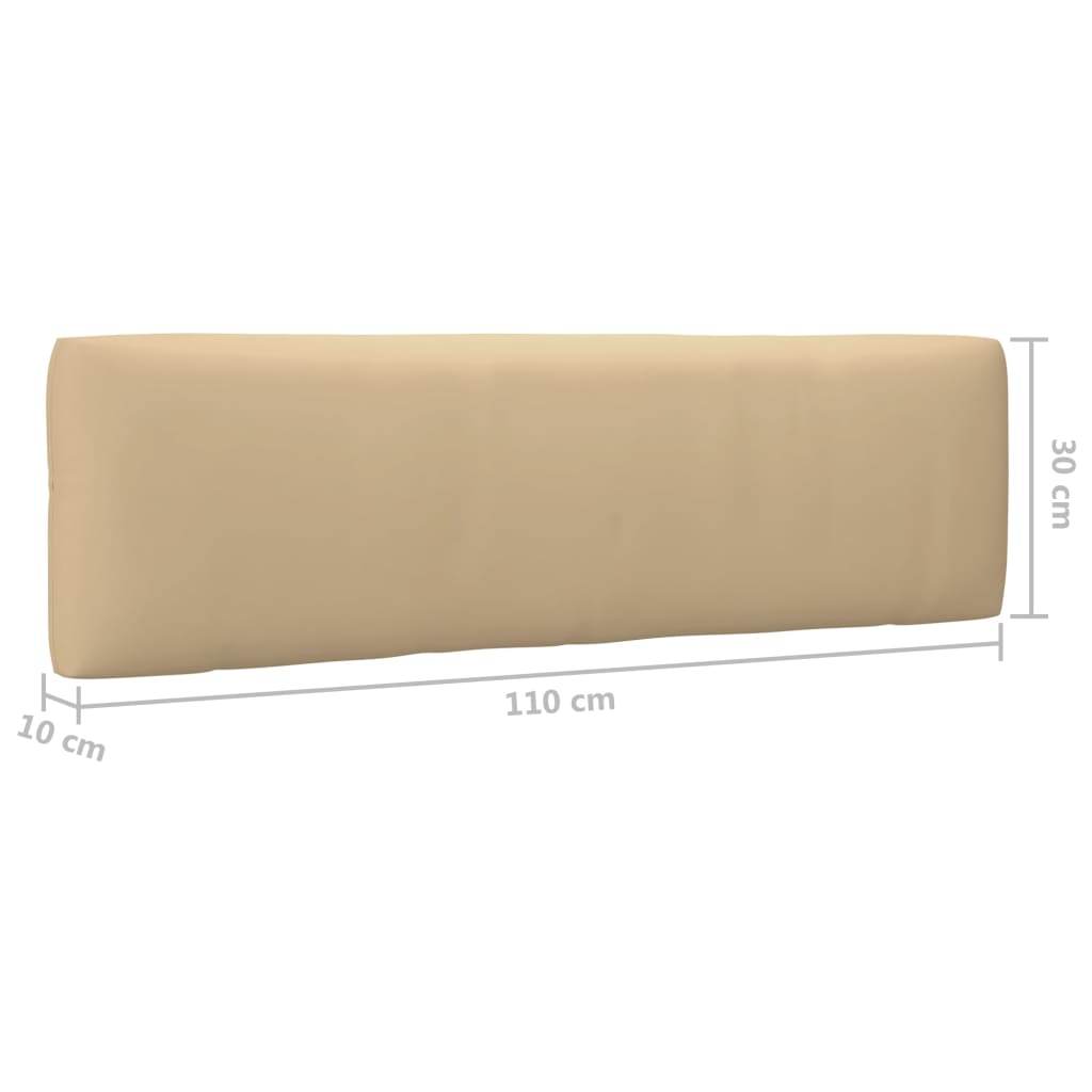 vidaXL 4-delige Loungeset pallet met kussens wit geïmpregneerd hout