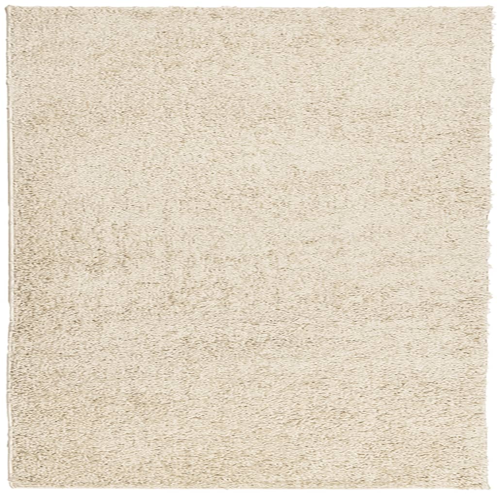 vidaXL Vloerkleed PAMPLONA shaggy hoogpolig modern 120x120 cm crème