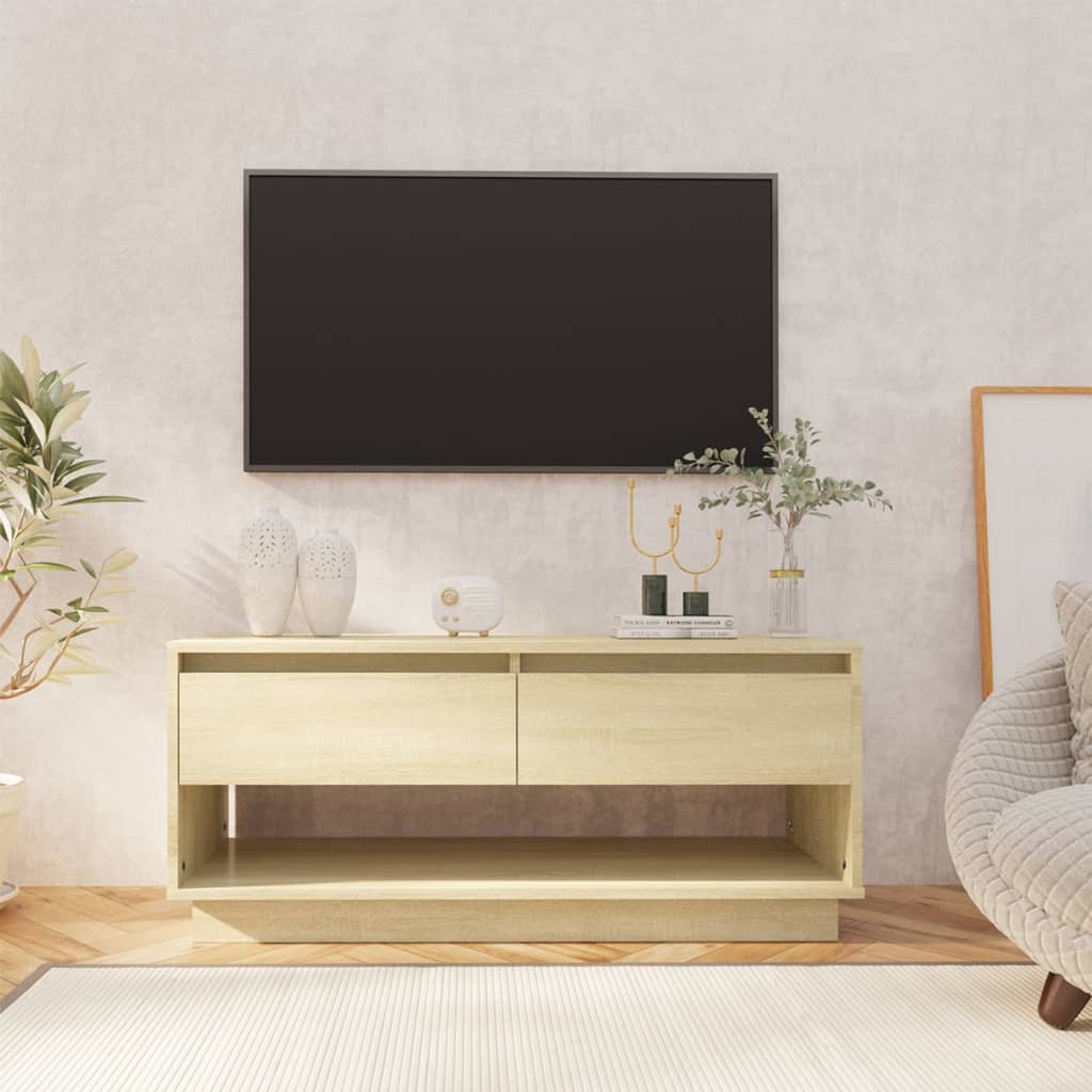vidaXL Tv-meubel 102x41x44 cm bewerkt hout sonoma eikenkleurig