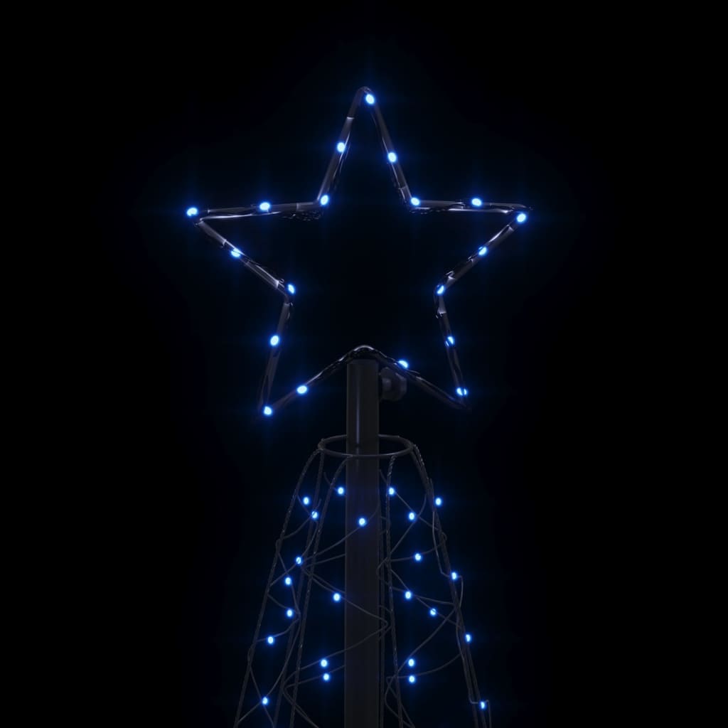 vidaXL Kegelkerstboom 200 LED's blauw 70x180 cm