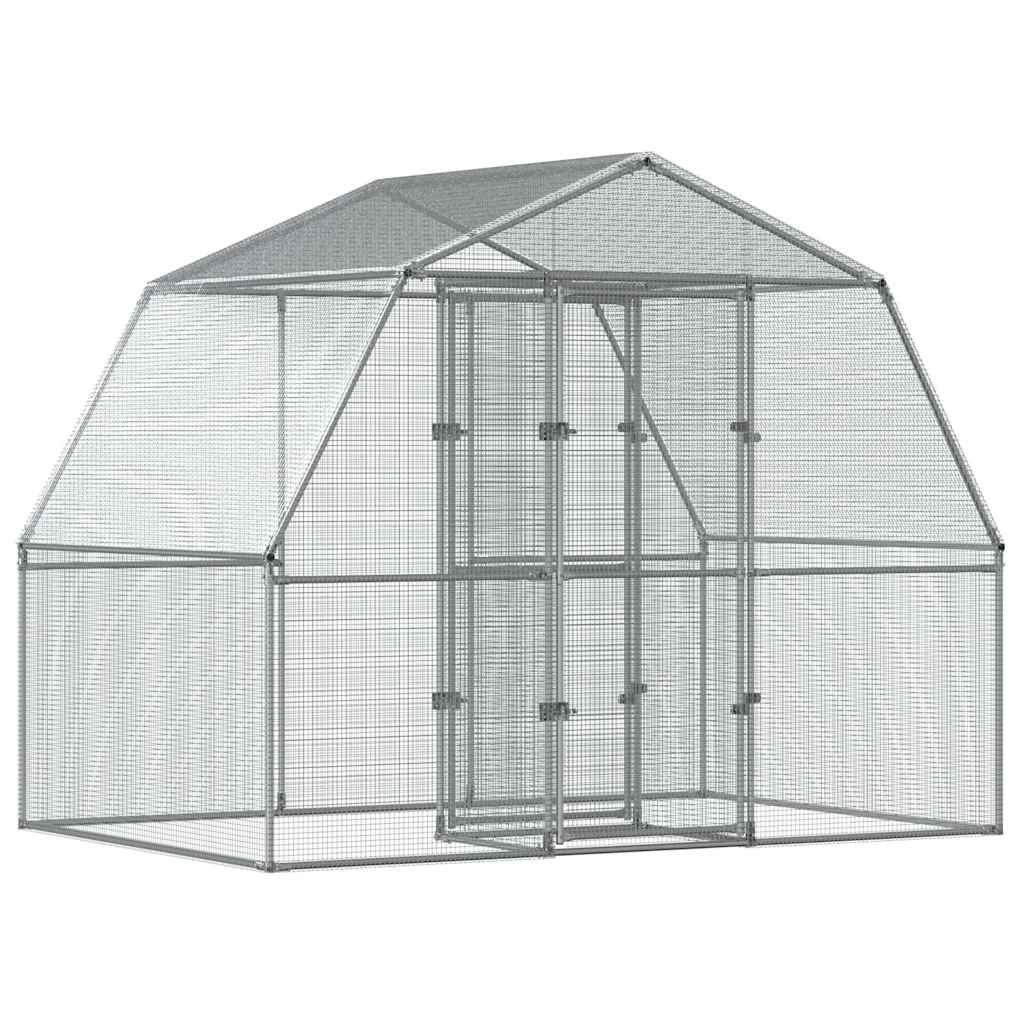 vidaXL Vogelkooi 215x78x200 cm gegalvaniseerd staal