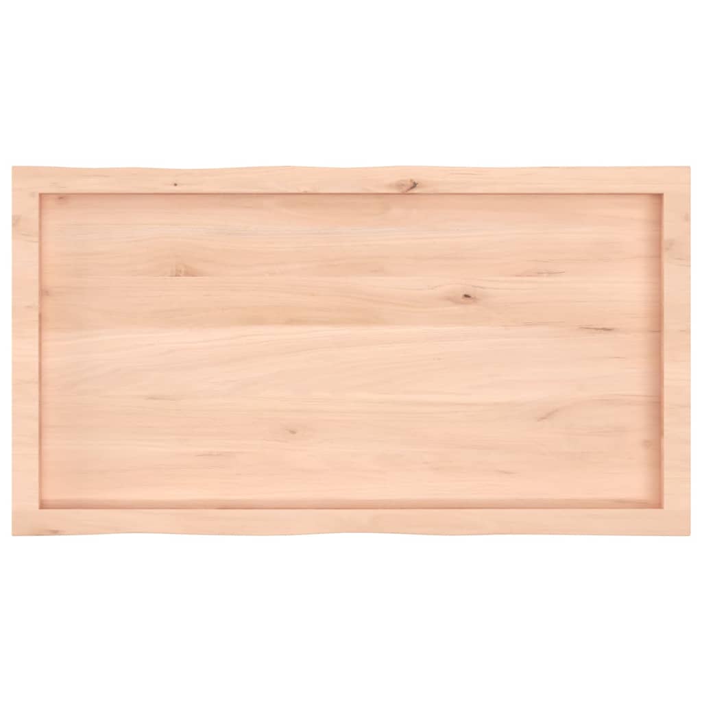 vidaXL Tafelblad natuurlijke rand 100x50x(2-4) cm massief eikenhout