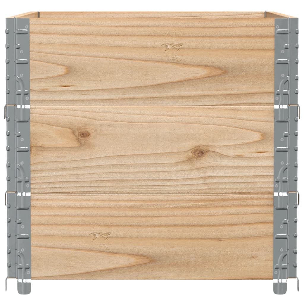 vidaXL Palletopzetranden 3 st 100x50 cm massief grenenhout grijs