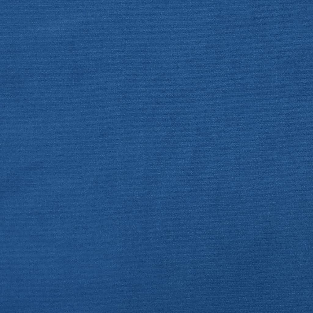 vidaXL Schommelstoel met voetenbank fluweel blauw