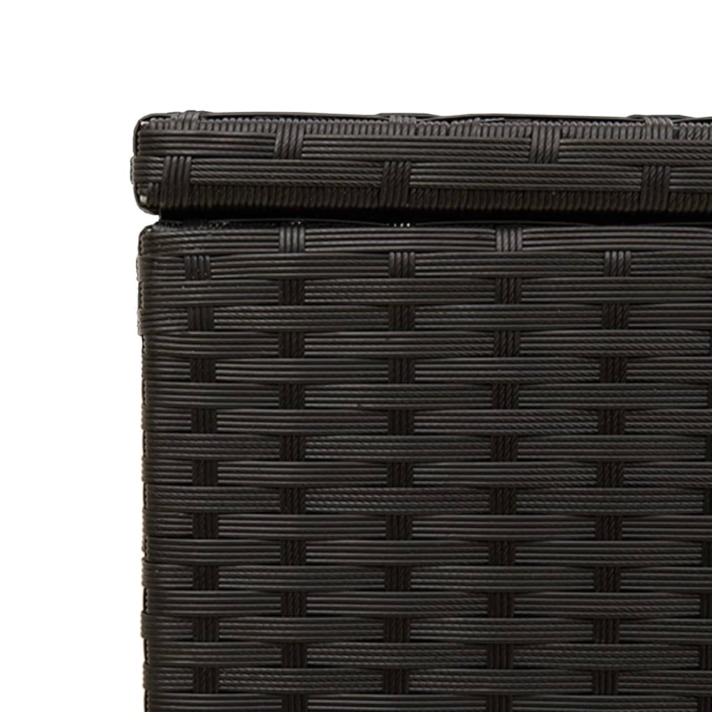 vidaXL Tuinbox 291 L poly rattan zwart