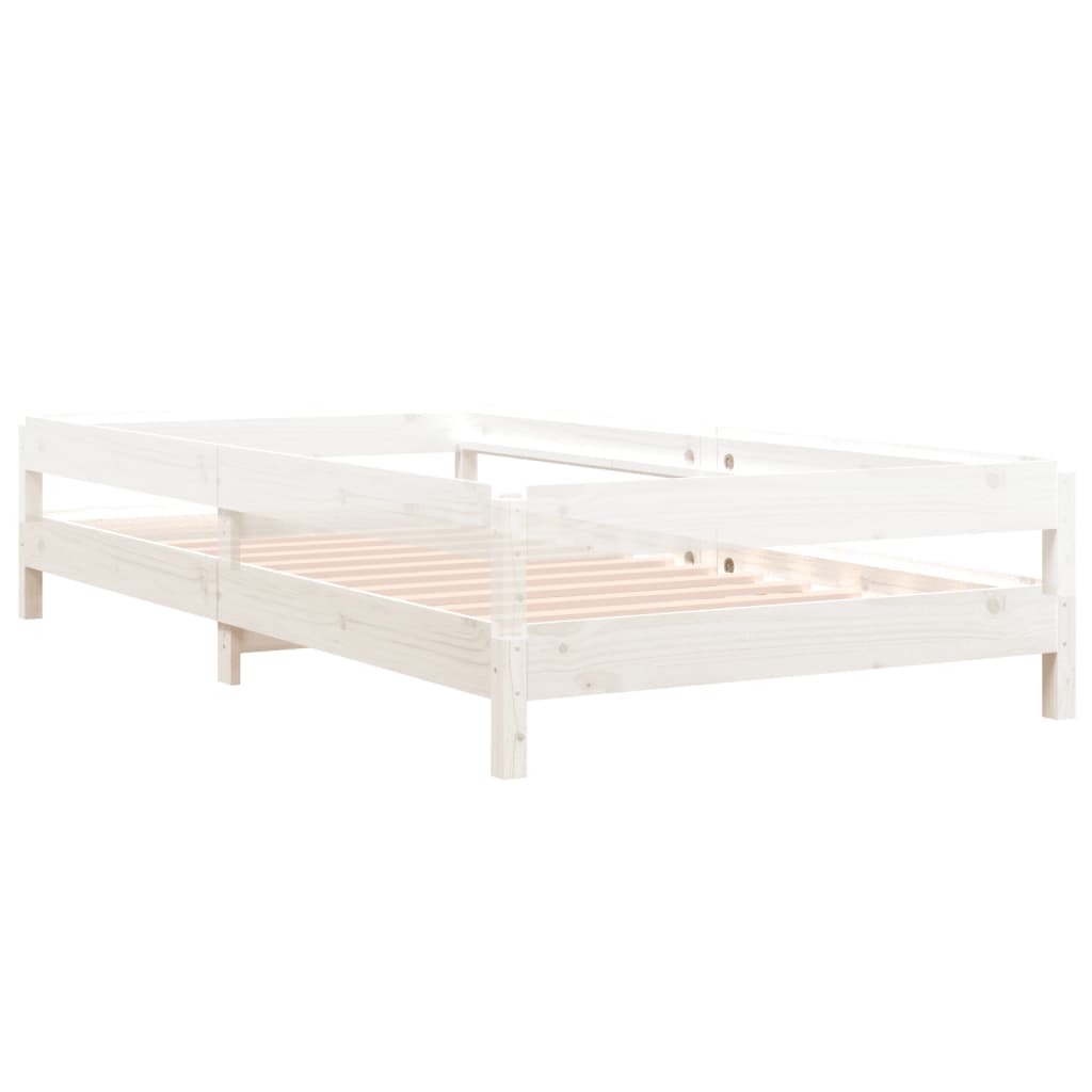 vidaXL Bed stapelbaar 80x200 cm massief grenenhout wit