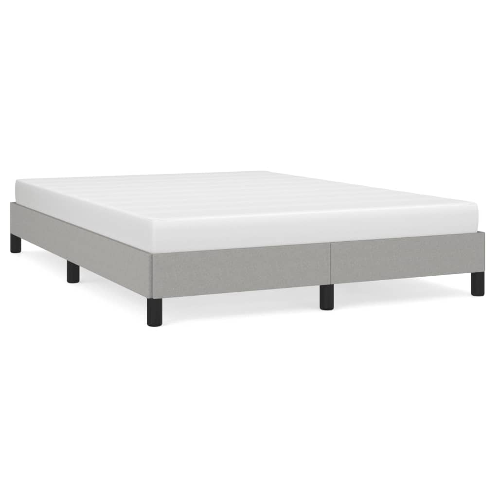 vidaXL Bedframe stof lichtgrijs 140x190 cm