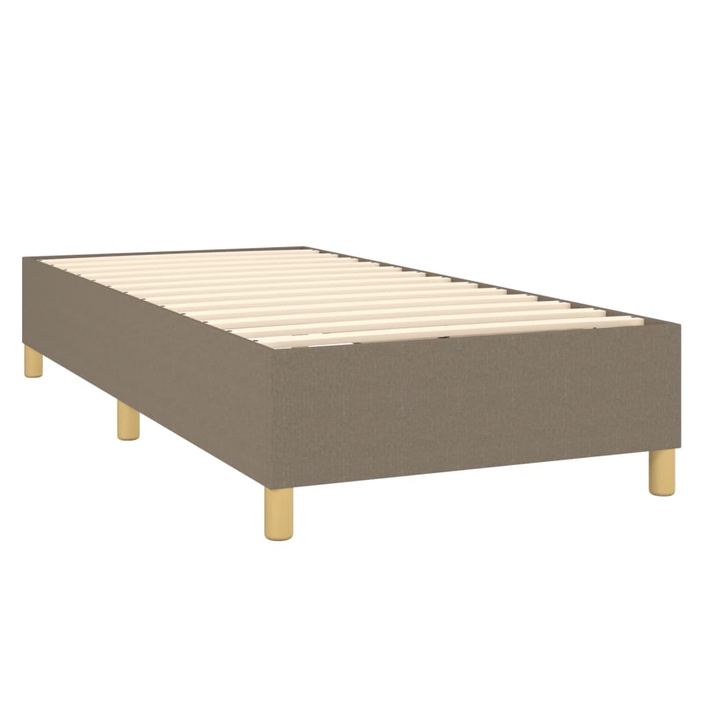 vidaXL Bedframe stof taupe 90x200 cm