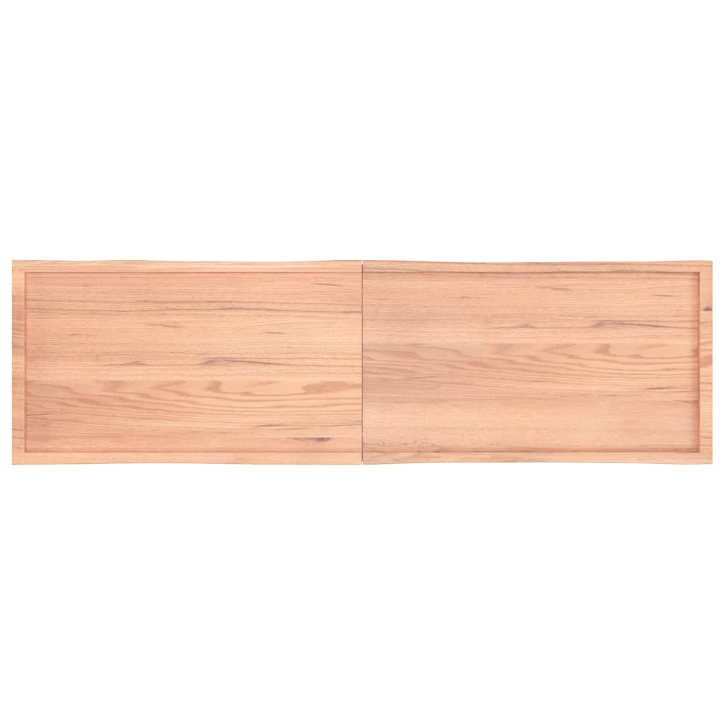 vidaXL Tafelblad natuurlijke rand 220x60x(2-6)cm eikenhout lichtbruin