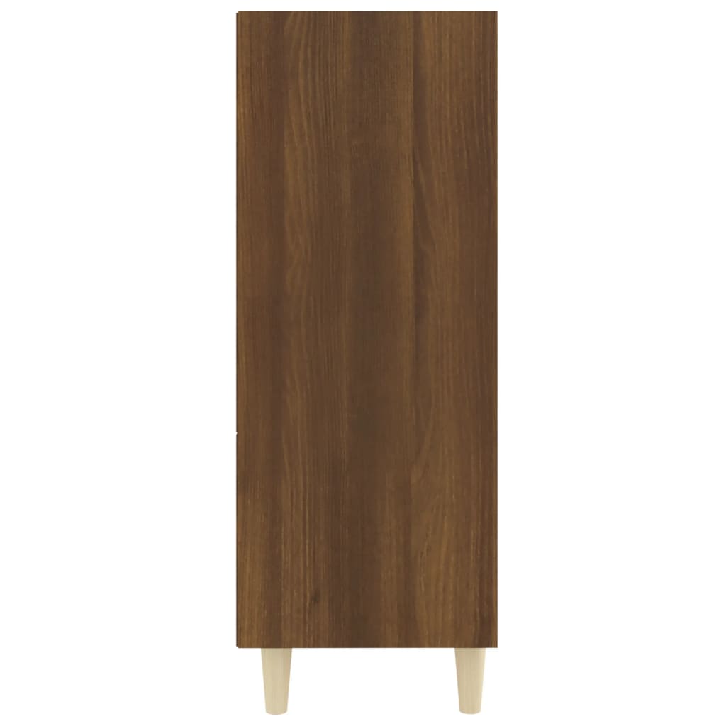 vidaXL Dressoir 69,5x32,5x90 cm bewerkt hout bruineikenkleurig