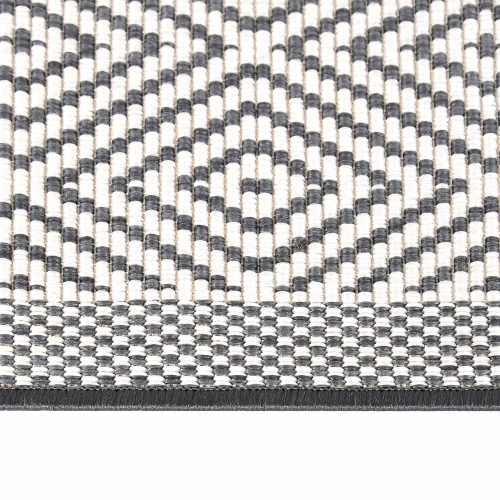 vidaXL Buitenkleed omkeerbaar 80x250 cm grijs en wit
