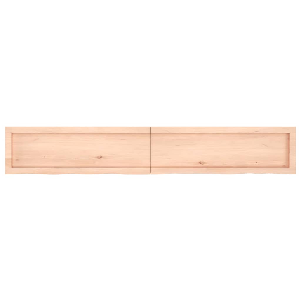 vidaXL Tafelblad 180x40x(2-6) cm onbehandeld massief eikenhout