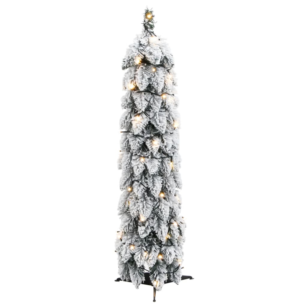 vidaXL Kunstkerstboom met verlichting en sneeuw 30 LED's 60 cm