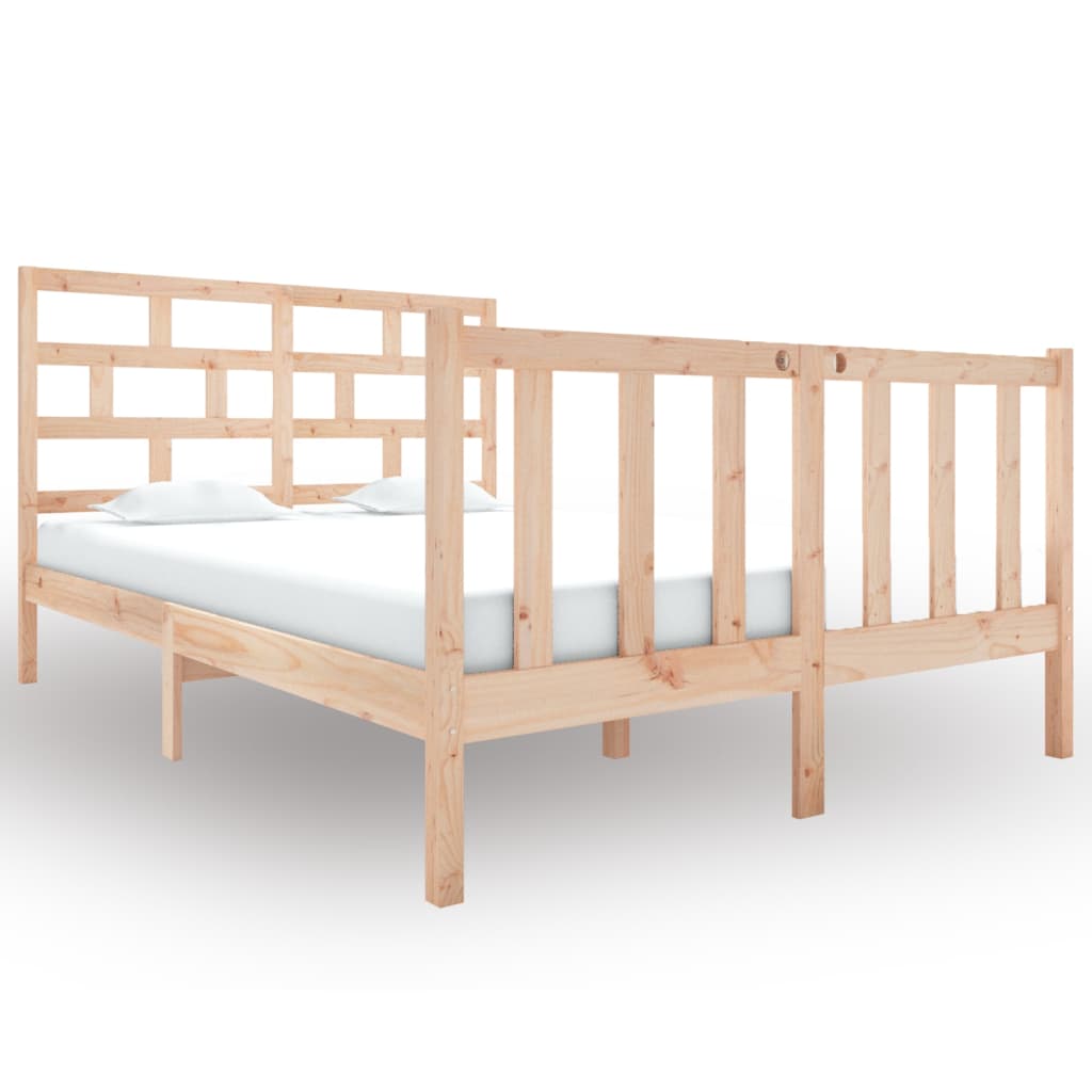 vidaXL Bedframe massief grenenhout 120x190 cm