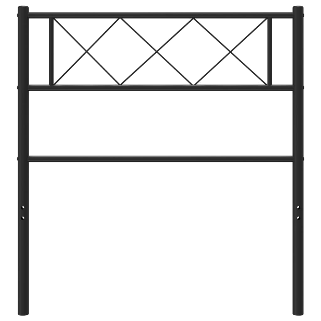 vidaXL Hoofdbord 80 cm metaal zwart