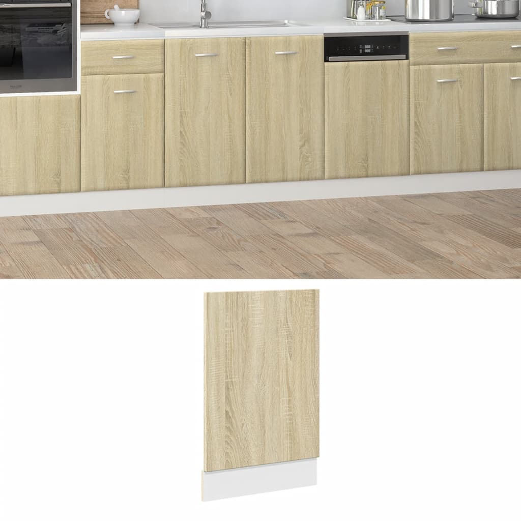 vidaXL Frontpaneel vaatwasser 45x3x67 cm bewerkt hout sonoma eiken