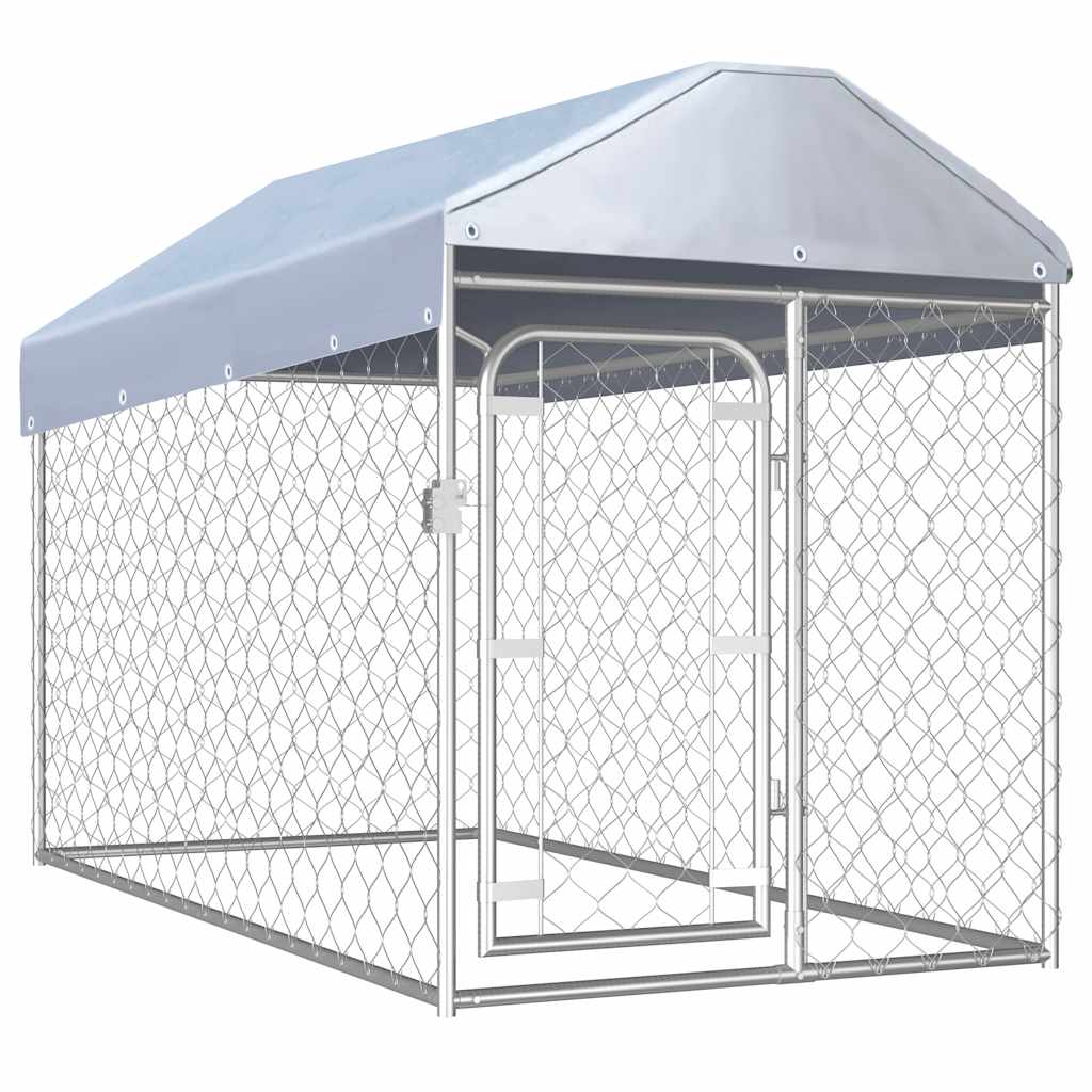 VidaXL hondenkennel voor buiten antraciet 253x133x116cm